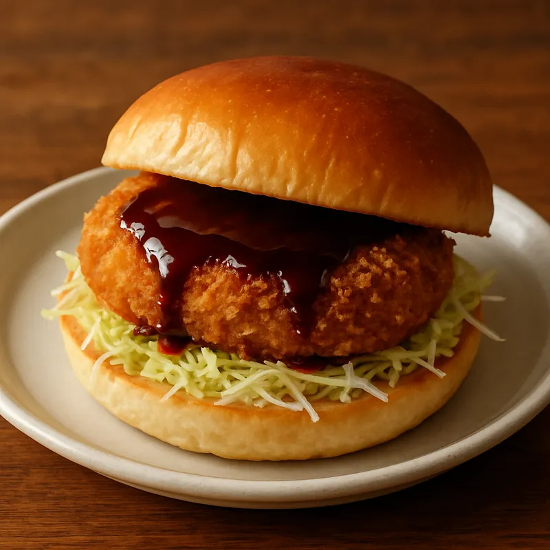 Japanisches Kroketten-Sandwich