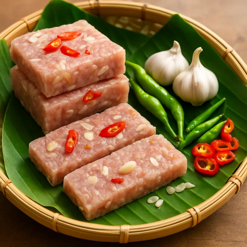 Jin Som (Nordthailändisches saures fermentiertes Schweinefleisch)