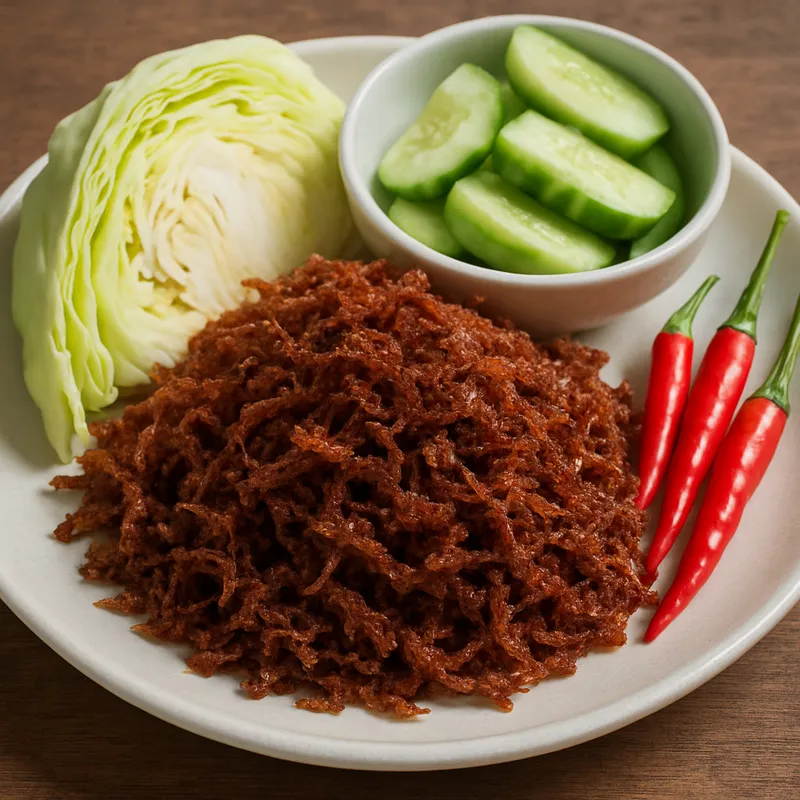 Jin Tup Nordthailändisches Gestampftes Trockenfleisch