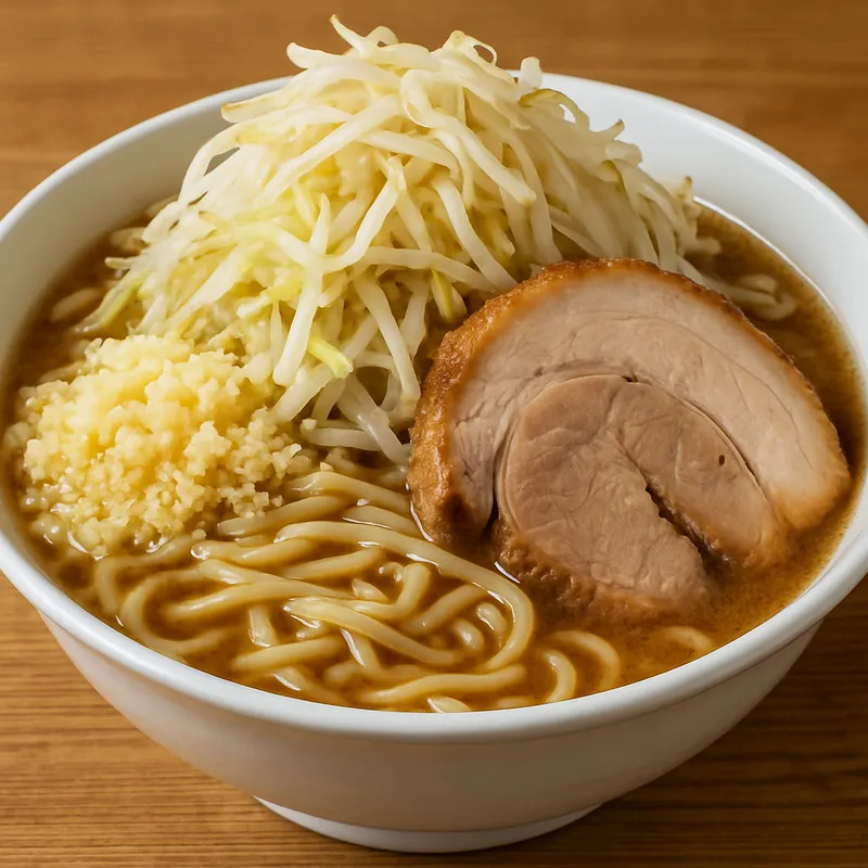 Jiro-Style Ramen (Ramen mit viel Knoblauch)