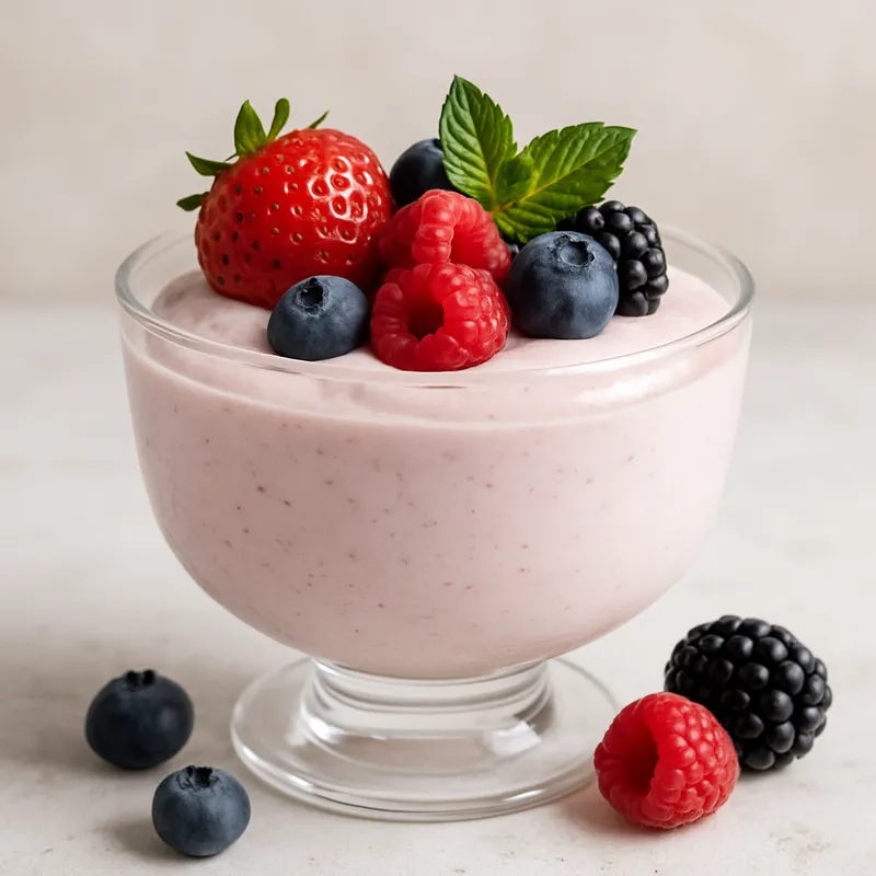 Joghurt-Mousse mit Beeren