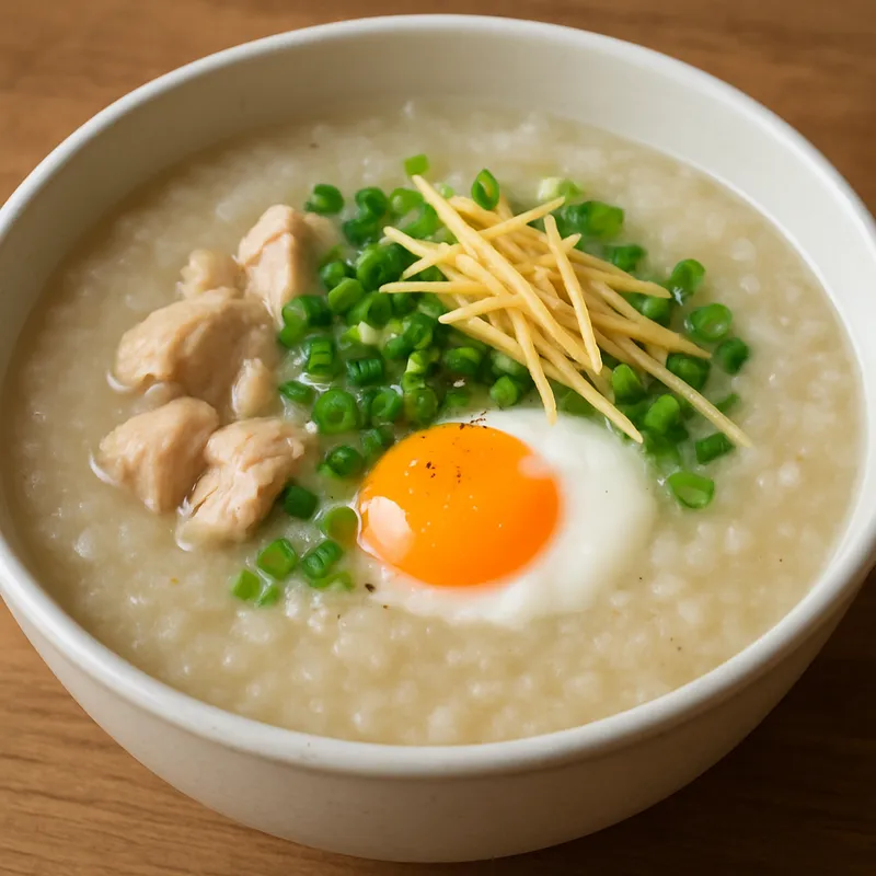 Jok Kai Congee mit Ei