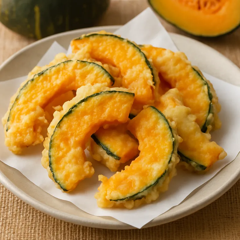 Kabocha Tempura (Japanische Kürbis-Tempura)