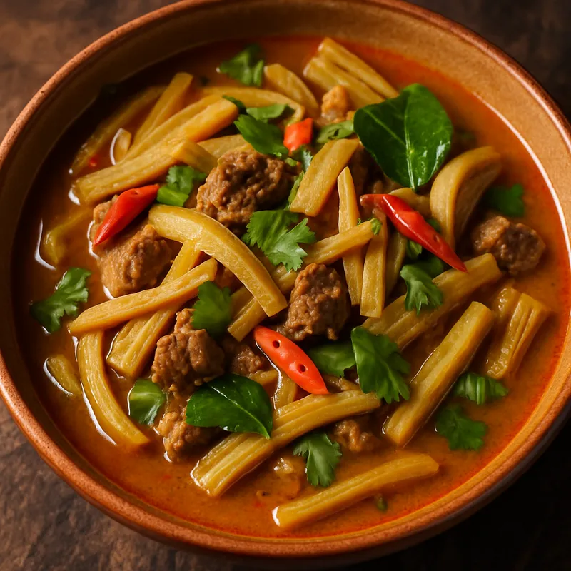 Kaeng Yuak (Bananenstamm-Curry aus Nordthailand)