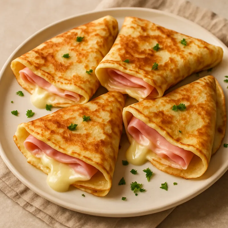 Käse-Presunto-Crêpes