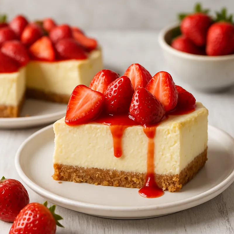 Käsekuchen mit Erdbeeren