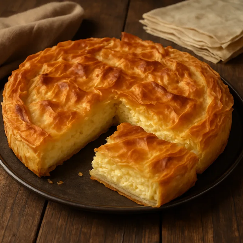Käsepie mit selbstgemachtem Phyllo-Teig