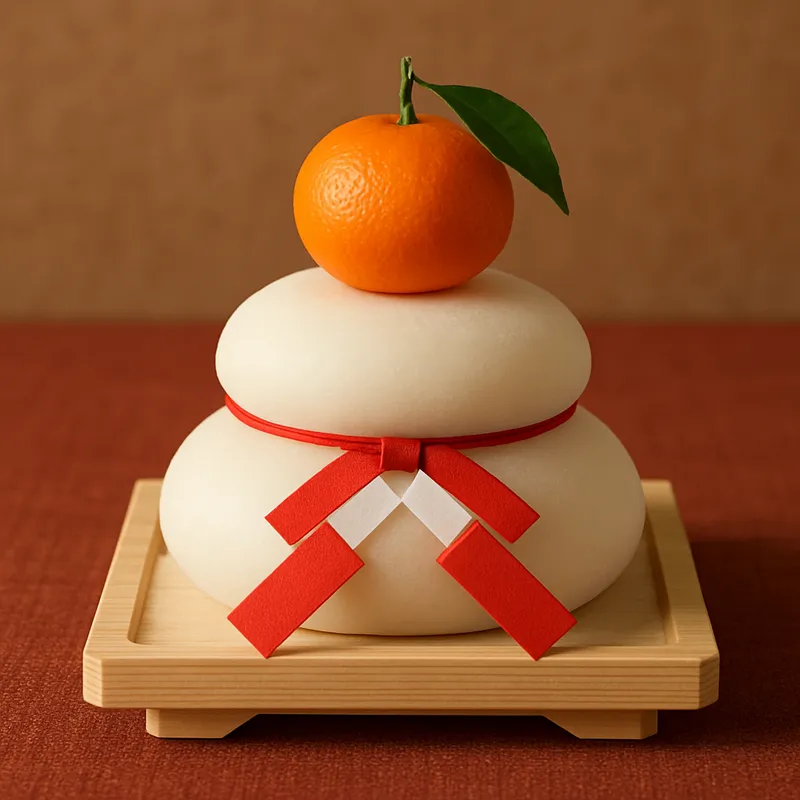 Kagami Mochi (Spiegel-Reiskuchen)