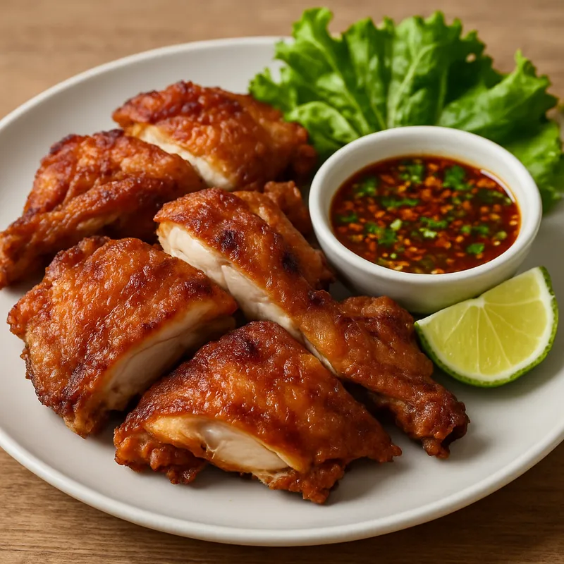 Kai Tod Muang (Klassisches Thailändisches Gebratenes Hähnchen)