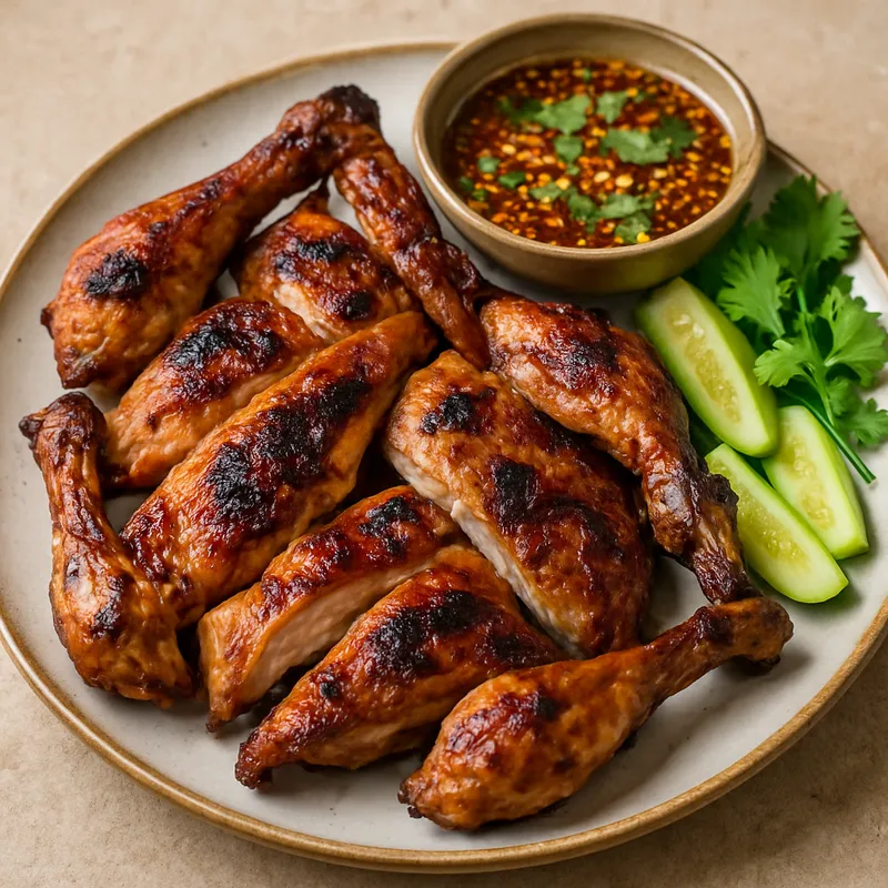 Kai Yaang Baan (Klassisches gegrilltes Dorfhuhn)