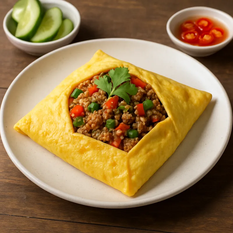Kai Yud Sai (Gefülltes Thai-Omelett)
