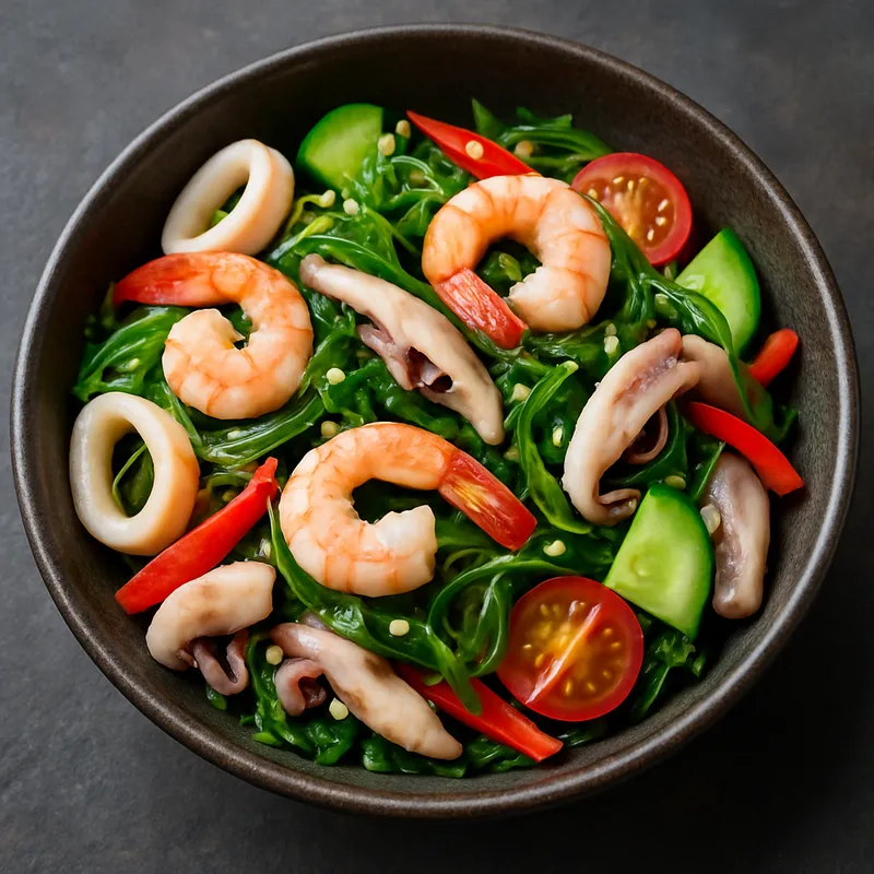 Kaiso Salat (Gemischter Meeresfrüchtesalat)