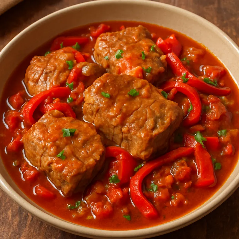 Kalbfleisch auf baskische Art
