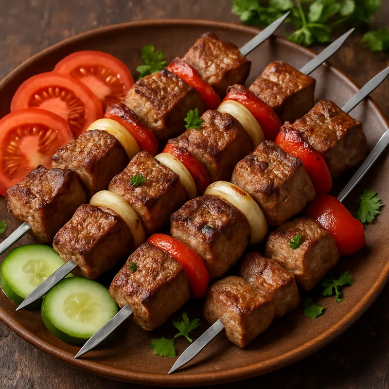 Kalbfleisch-Schaschlik