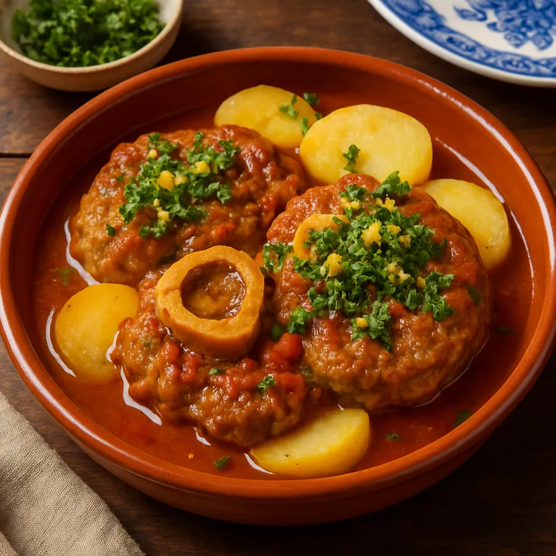 Kalbs-Osso-Buco auf portugiesische Art