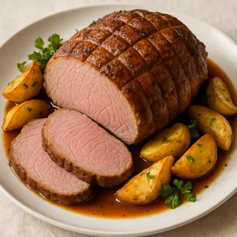 Kalbskeule gebraten