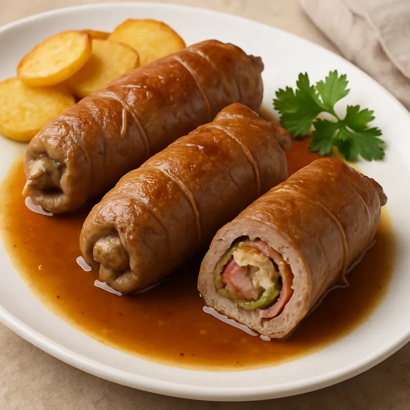 Kalbsrouladen (gefüllte Röllchen)