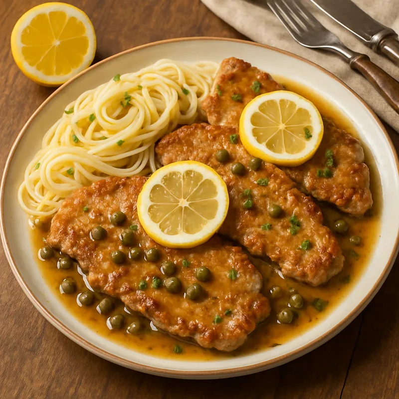 Kalbsschnitzel Piccata nach französischer Art