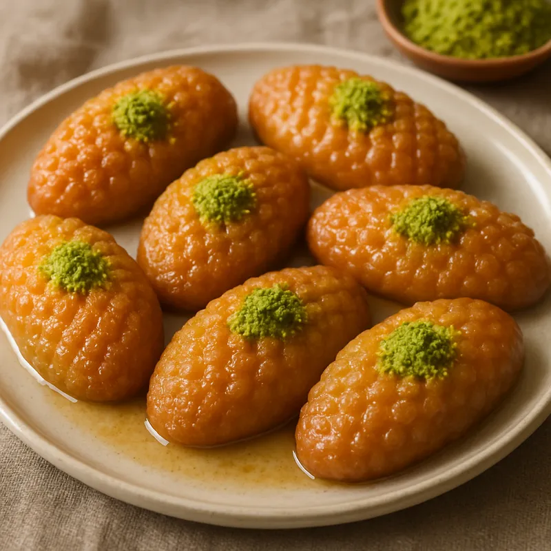 Kalburabastı (Sirupkekse mit gesiebtem Grieß)