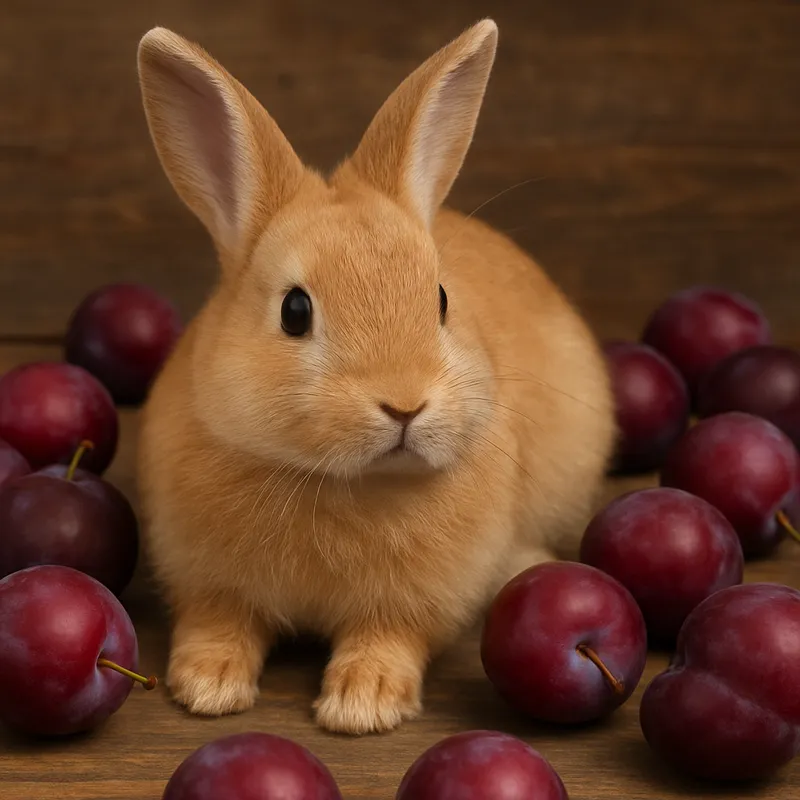 Kaninchen mit Pflaumen