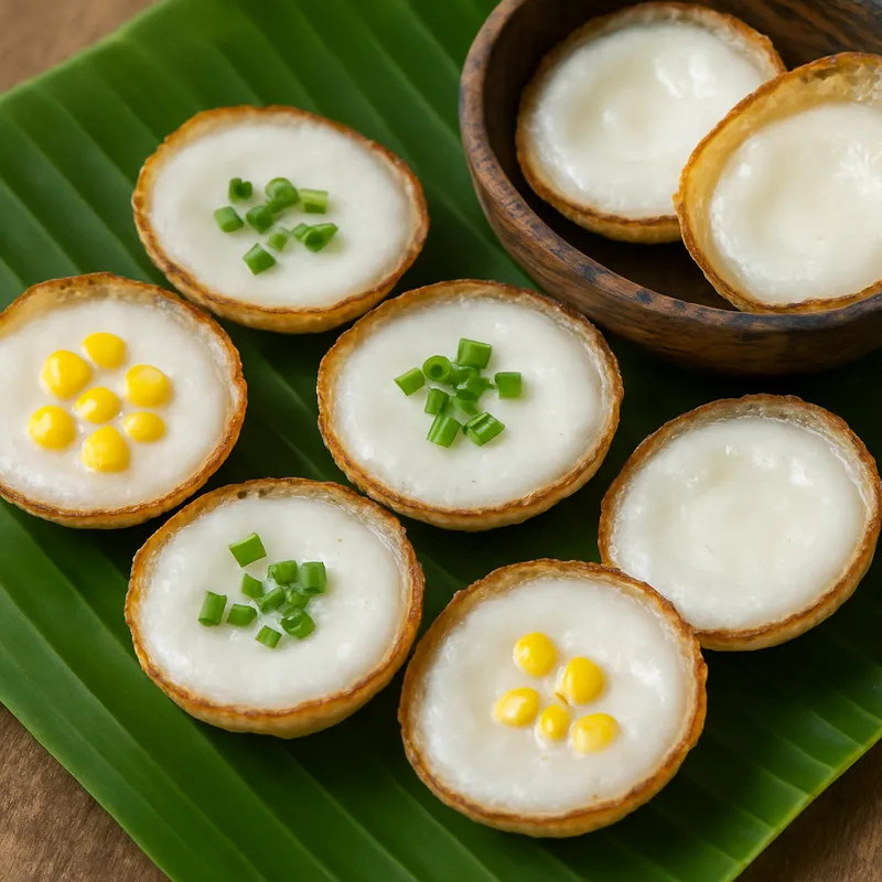 Kanom Krok (Kokos-Reispudding-Törtchen)
