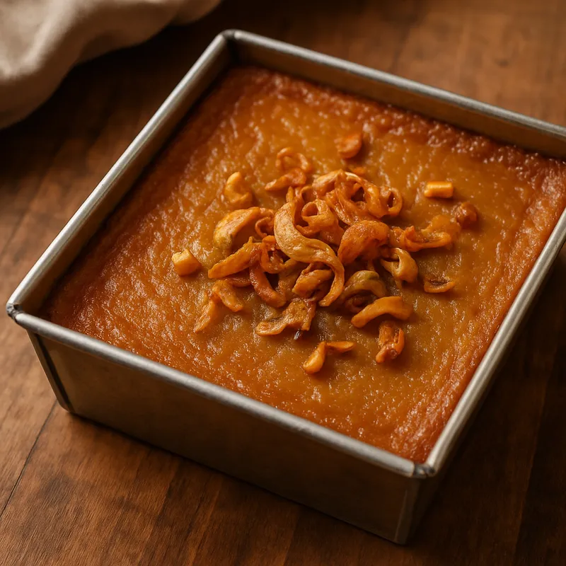 Kanom Mo Kaeng (Gebackener Mungobohnen-Pudding)