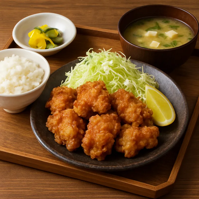 Karaage Teishoku (Gebratenes Hähnchen-Set)