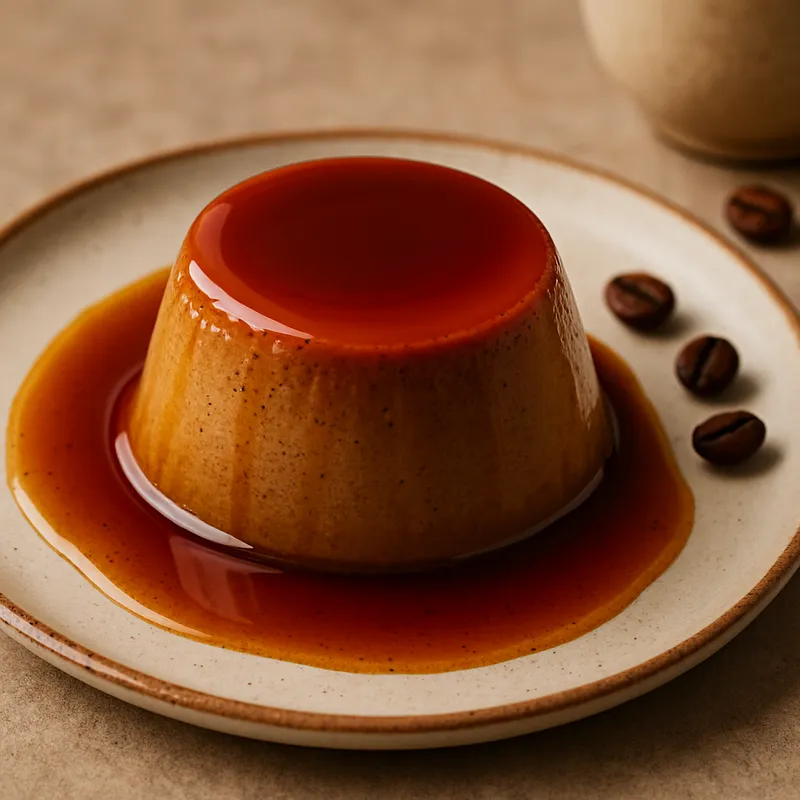 Karamell-Flan mit Kaffee