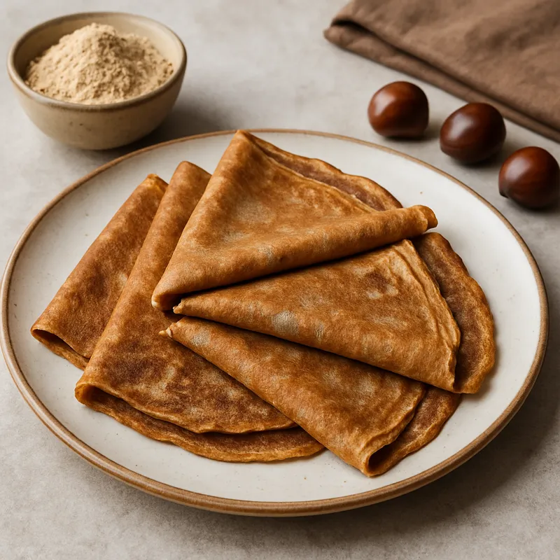 Kastanienmehl-Crêpes