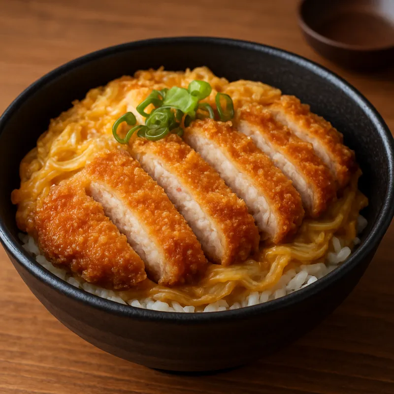 Katsudon (Schweinekoteletts auf Reis)