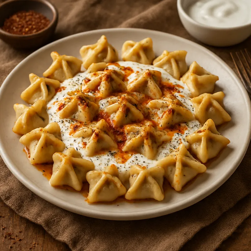 Kayseri Mantı (Türkische süße Teigtaschen)