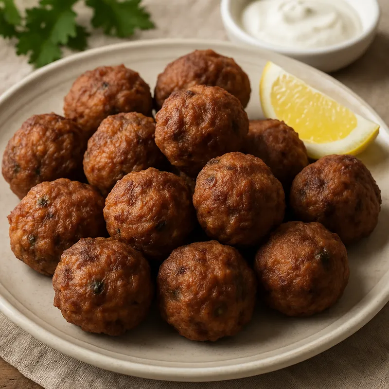 Keftedes Tiganitoi (Gebratene Hackfleischbällchen)