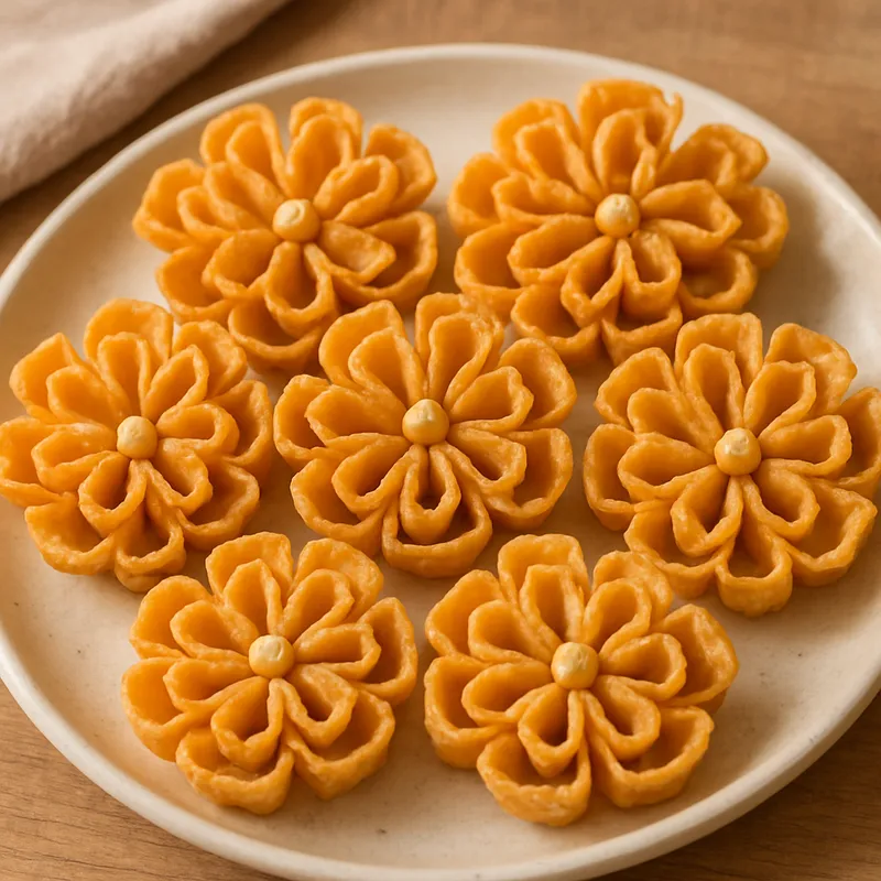 Khanom Dok Jok (Thailändische Blumenförmige Kekse)