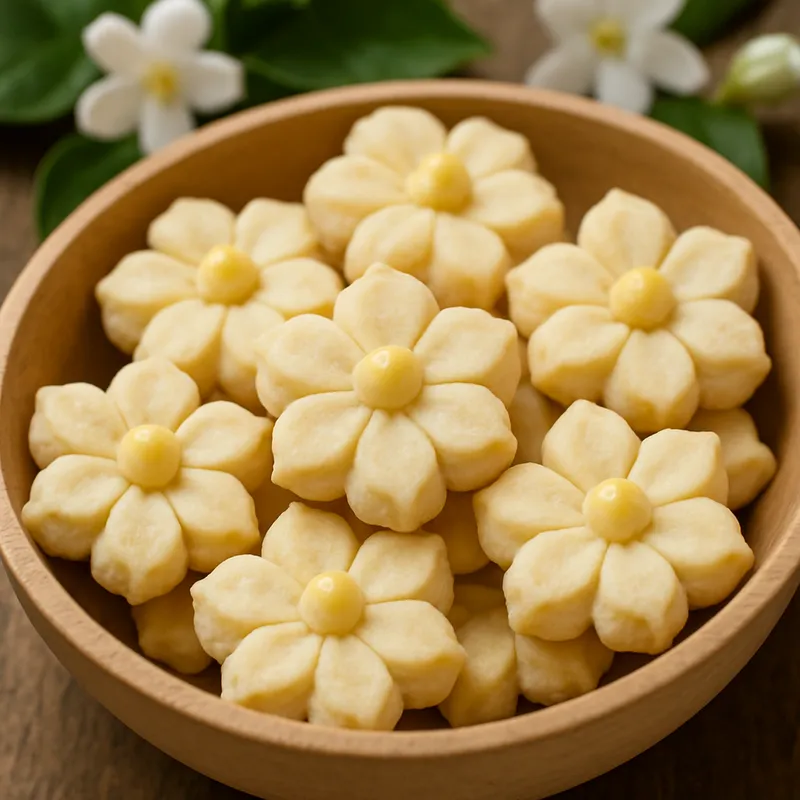 Khanom Dok Mali (Jasminblüten-Plätzchen)