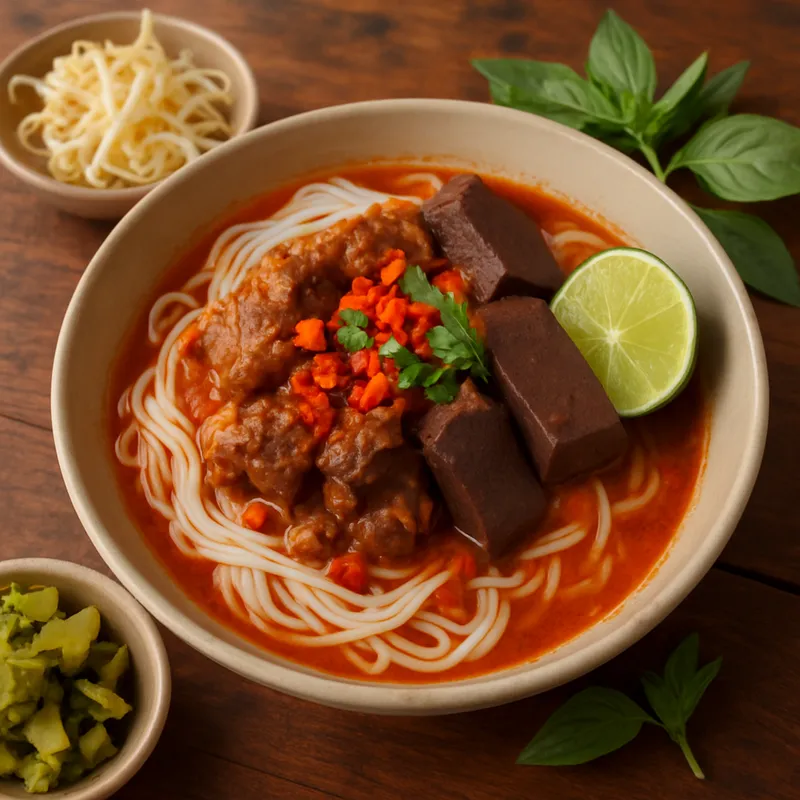 Khanom Jeen Nam Ngeow (Chiang Mai Nudelbrühe)