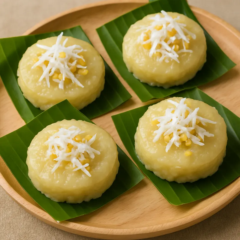 Khanom Kluay Nueng (Gedämpfter Bananenkuchen)