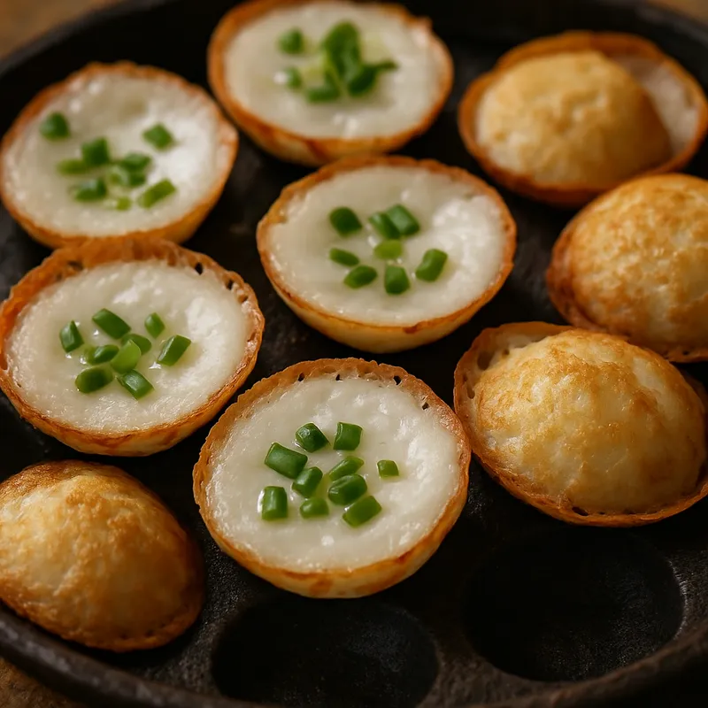 Khanom Krok (Kokos-Pfannkuchen)