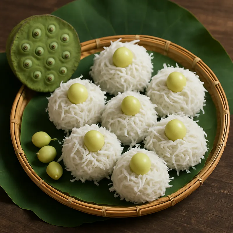 Khanom Sai Bua (Lotussamen-Süßigkeit)