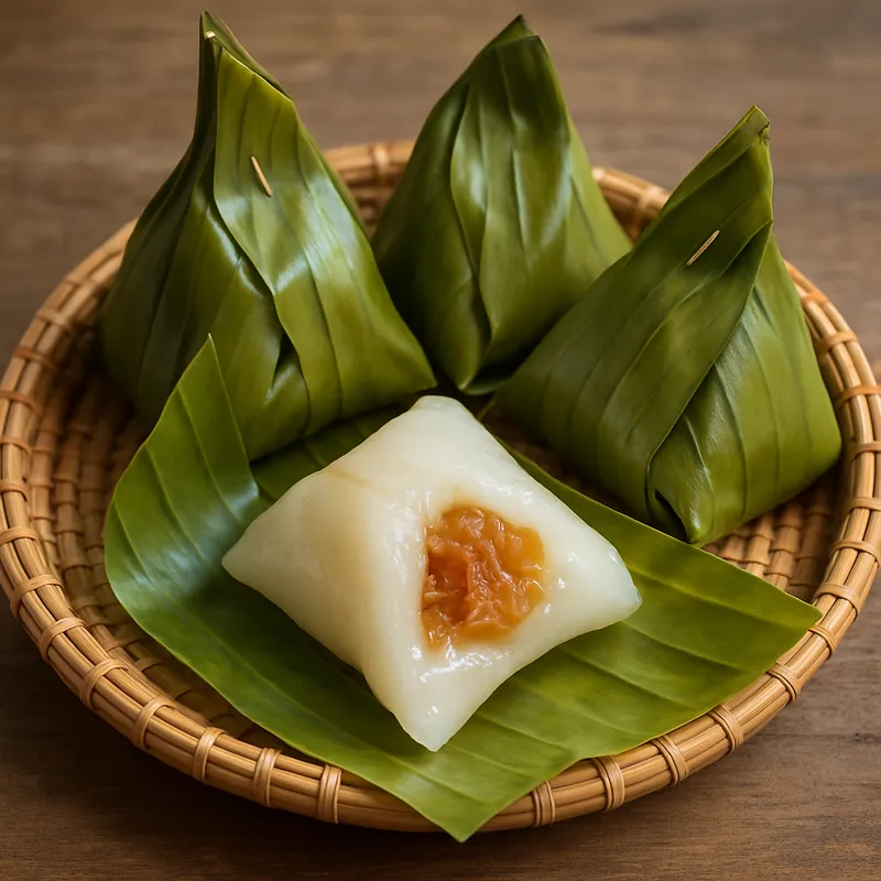 Khanom Sorn Sai (Gefüllte Klebreisknödel)