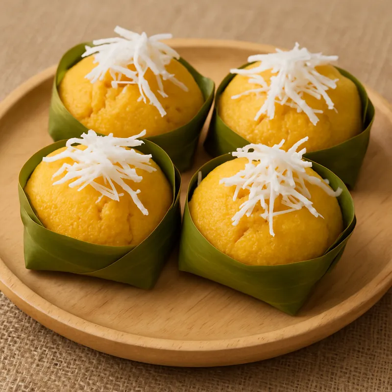 Khanom Tarn (Zuckerpalmen-Kuchen)