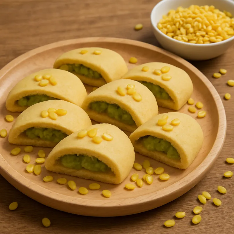 Khanom Tua Paep (Mungbohnen-Kekse)