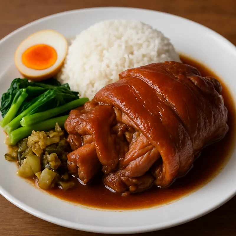 Khao Kha Moo Chiang Mai – Geschmorte Schweinshaxe mit Reis