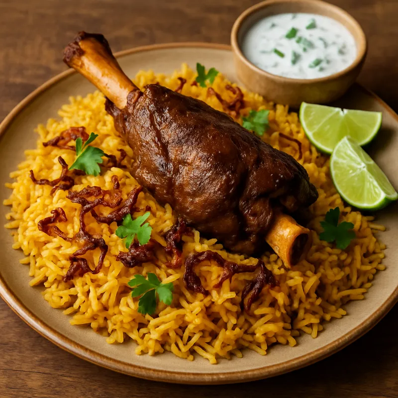 Khao Mok Gae (Thailändisches Lamm-Biryani)