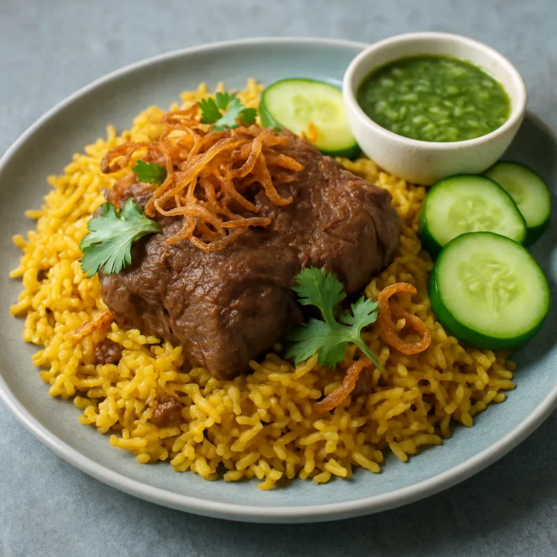 Khao Mok Neua (Thailändisches Rinder-Biryani)