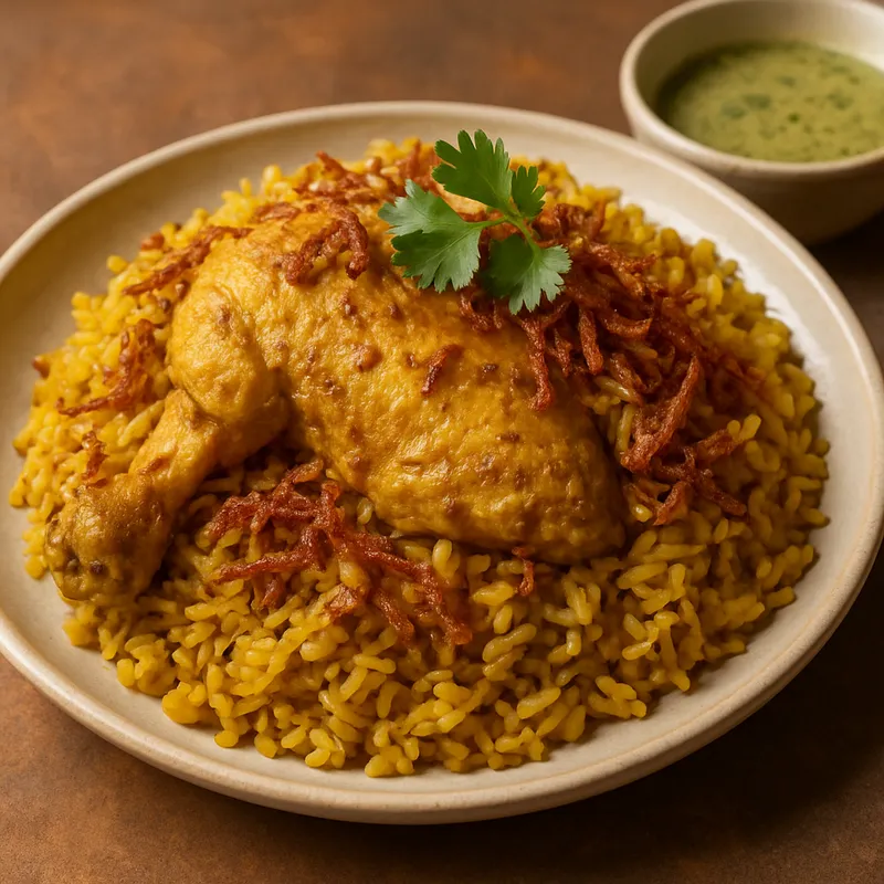 Khao Mok (Südthailändisches Biryani-Hähnchen)