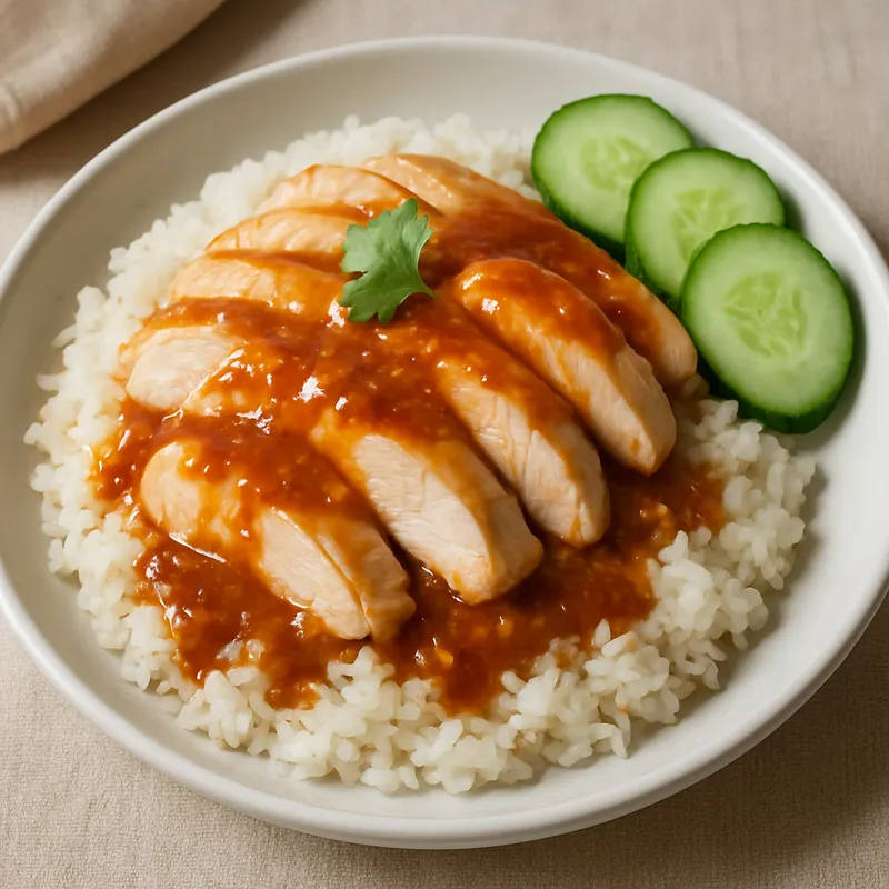 Khao Nah Gai (Hähnchen-Soße über Reis)