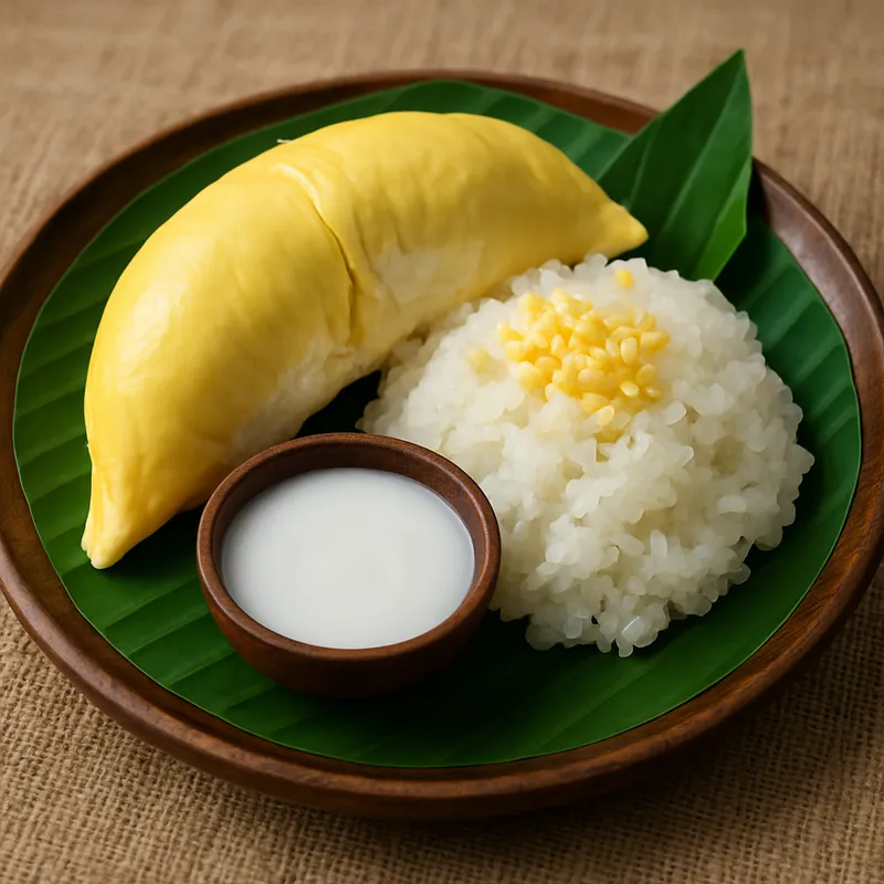 Khao Niew Durian (Durian mit Klebreis)