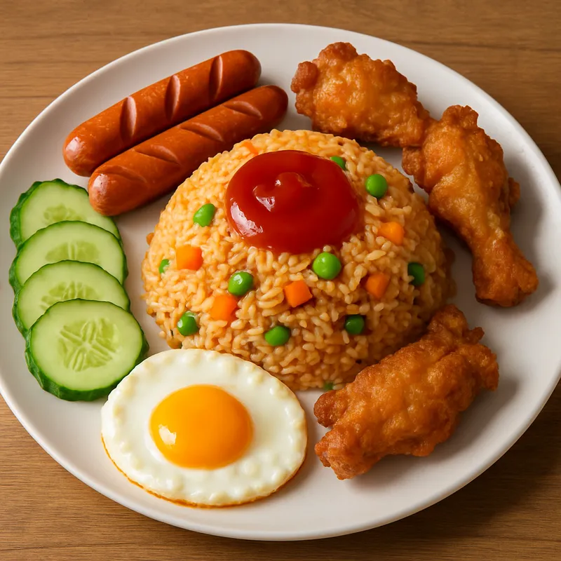 Khao Pad American (Amerikanischer Gebratener Reis)