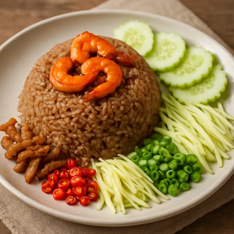 Khao Pad Kapi (Gebratener Reis mit Garnelenpaste)