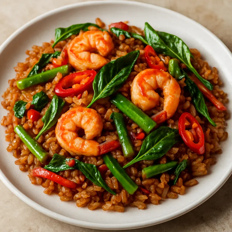 Khao Pad Khee Mao (Scharfer Drunken Fried Rice)